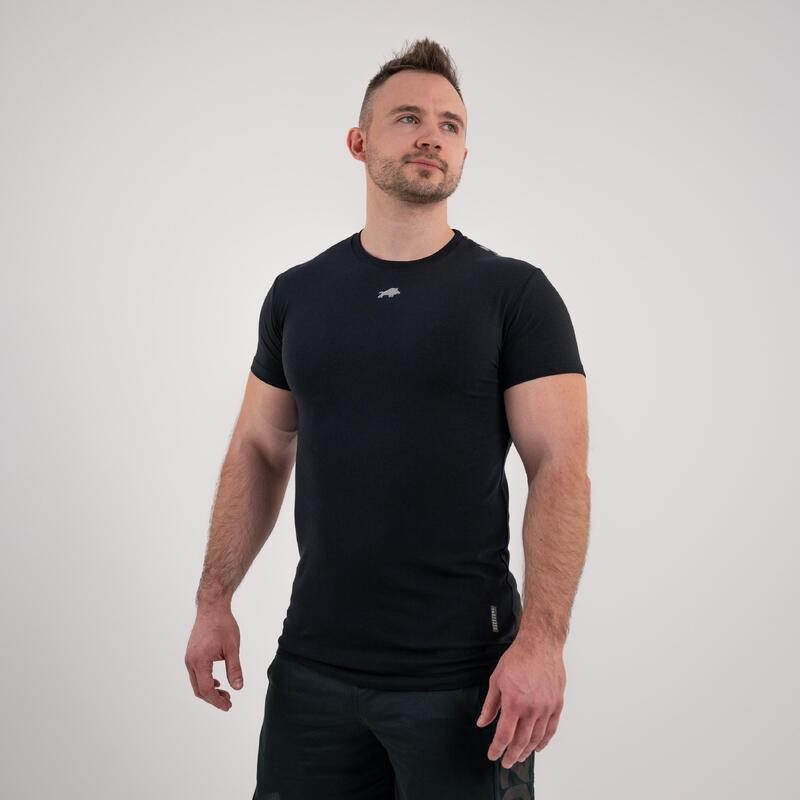 Koszulka slim DZIK® PRO GRIP srebrna