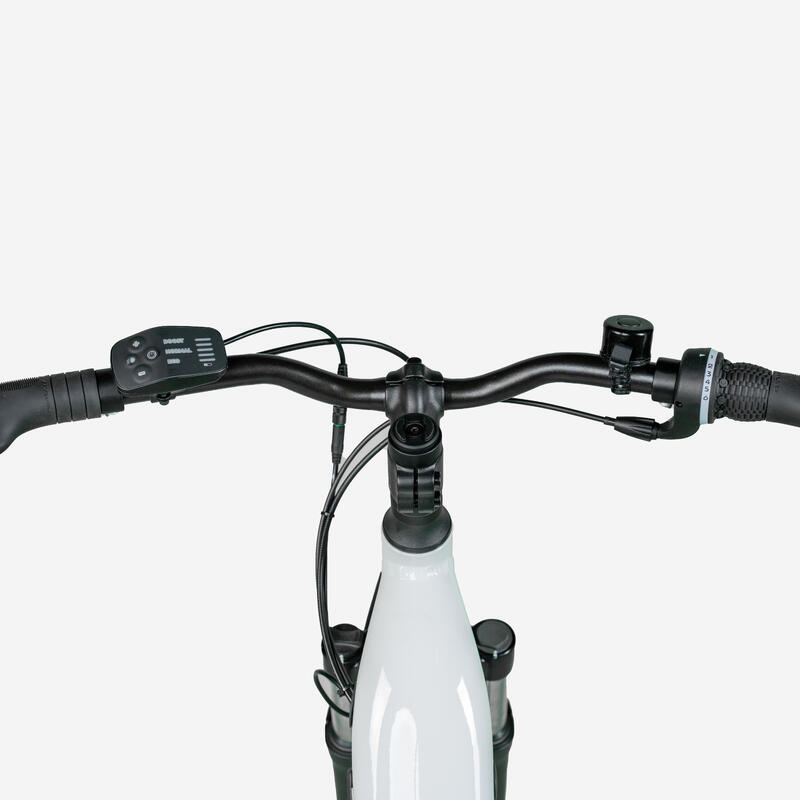 Vélo tout chemin électrique cadre bas, e-actv 100 gris perle