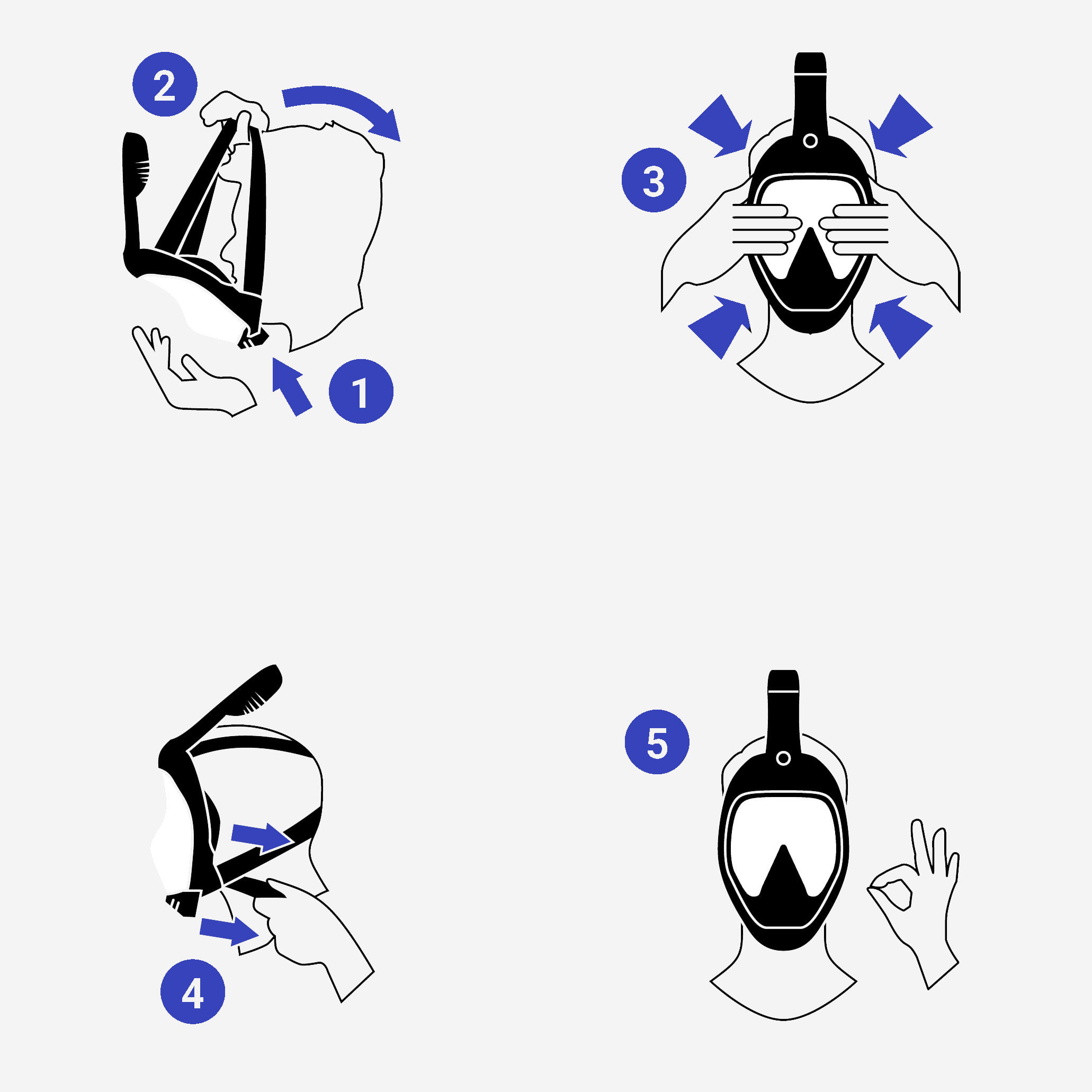 Easybreath Mask and Fins Snorkelling Set - SUBEA