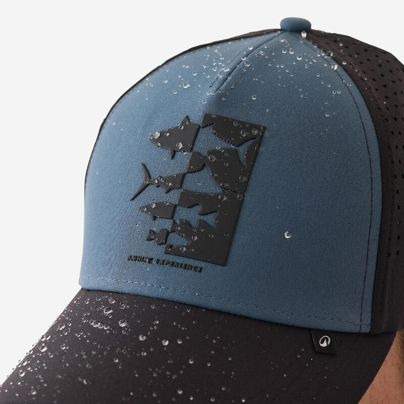 Casquette de pêche 500 - Déperlante Bleue et Noire