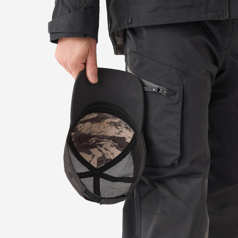 Casquette de pêche imperméable 900 - Noir