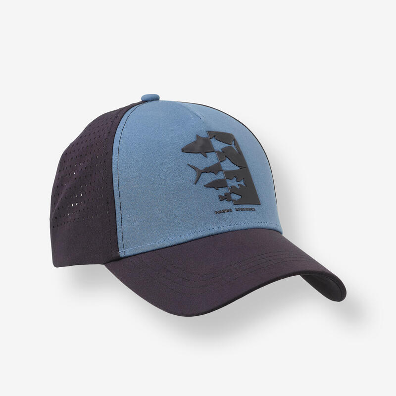 Casquette de pêche 500 - Déperlante Bleue et Noire