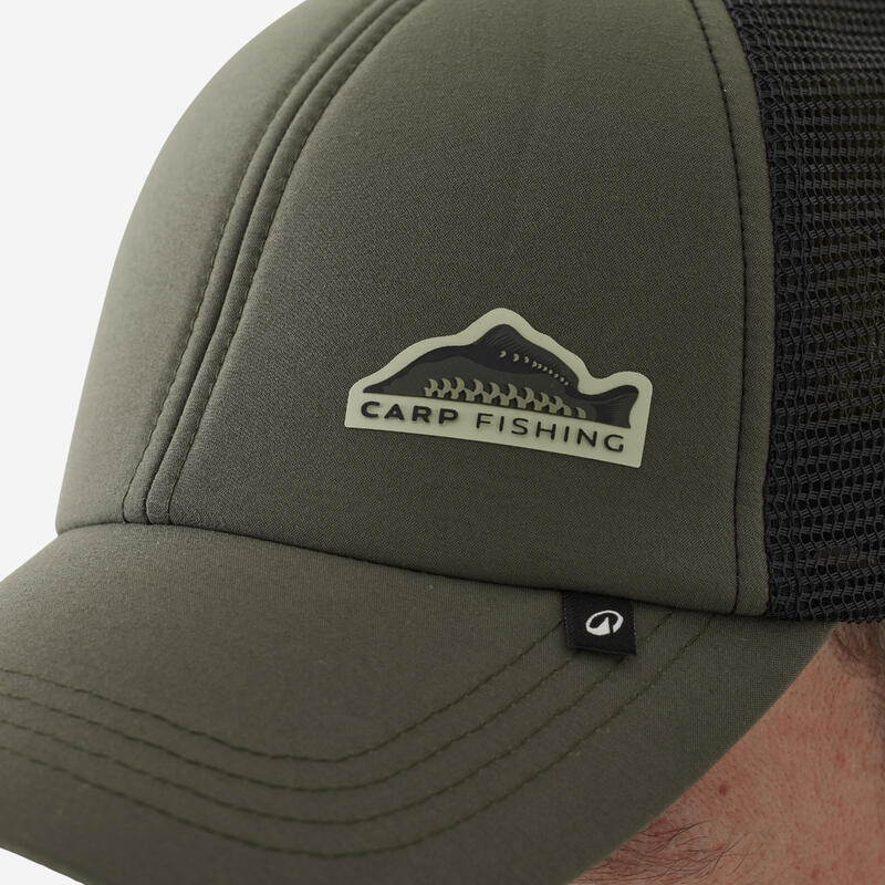 Casquette de pêche 500 Kaki Carpe