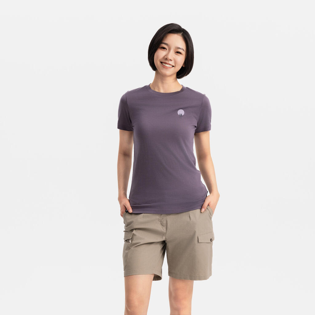 T-SHIRT EN LAINE TRAVEL 500 FEMME