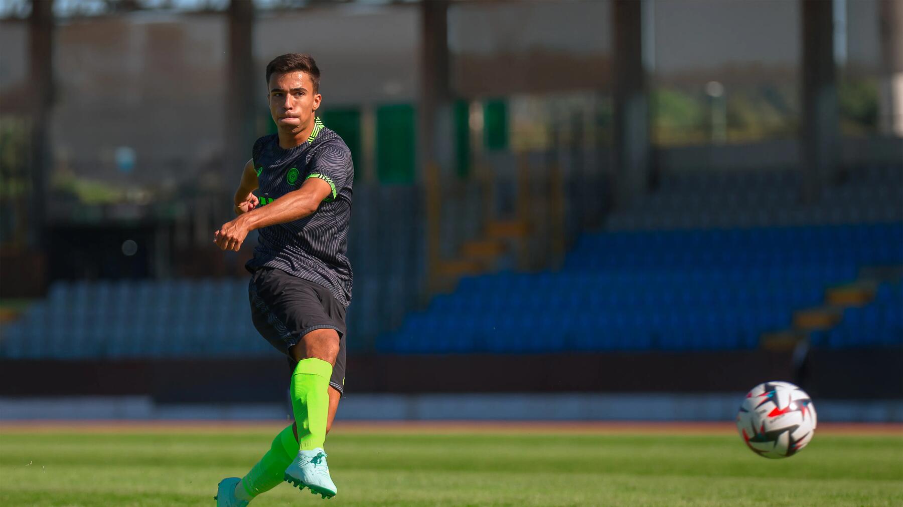 close-up on shin pads 