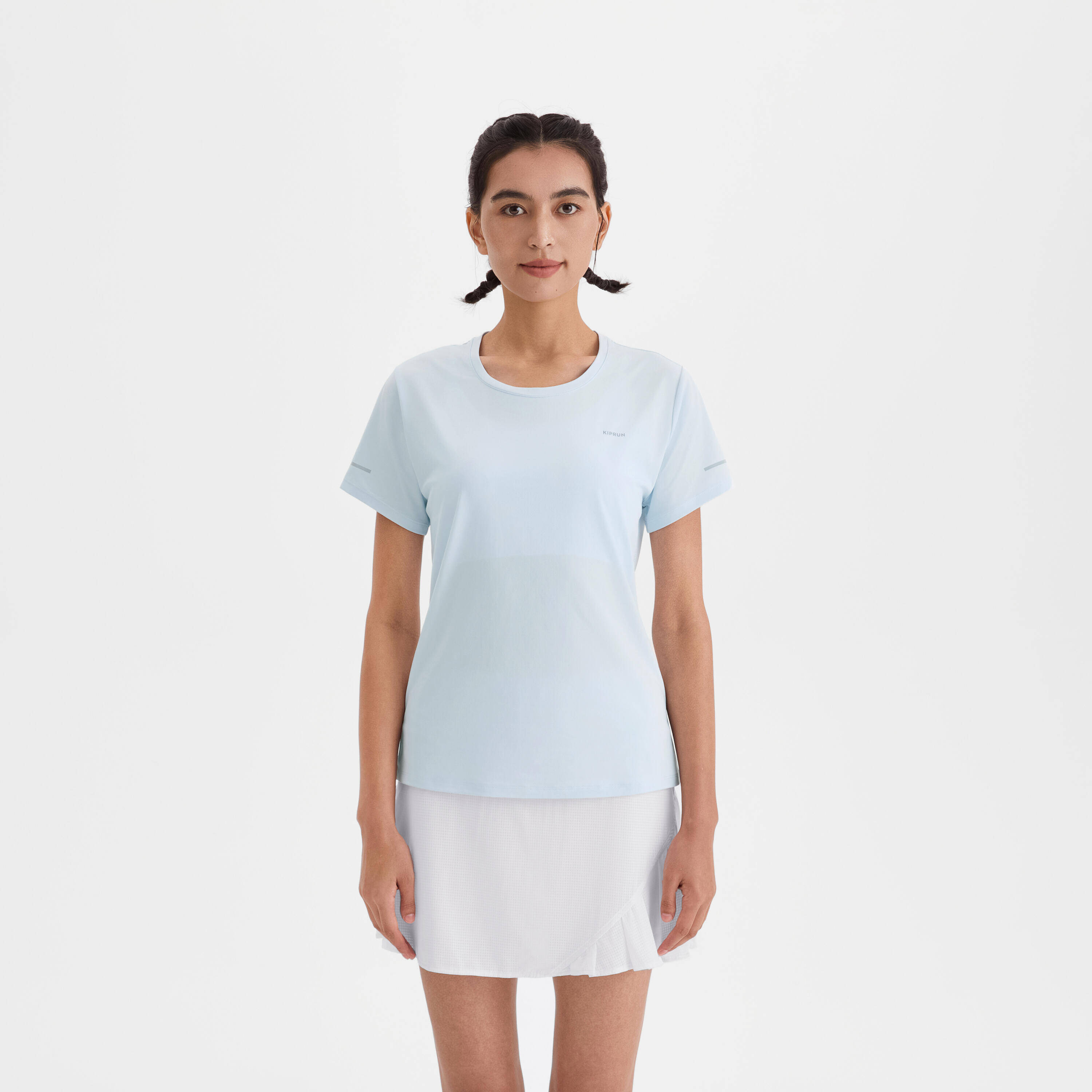 Women's Running Breathable T-shirt KIPRUN Run 500 Dry-grey -  3