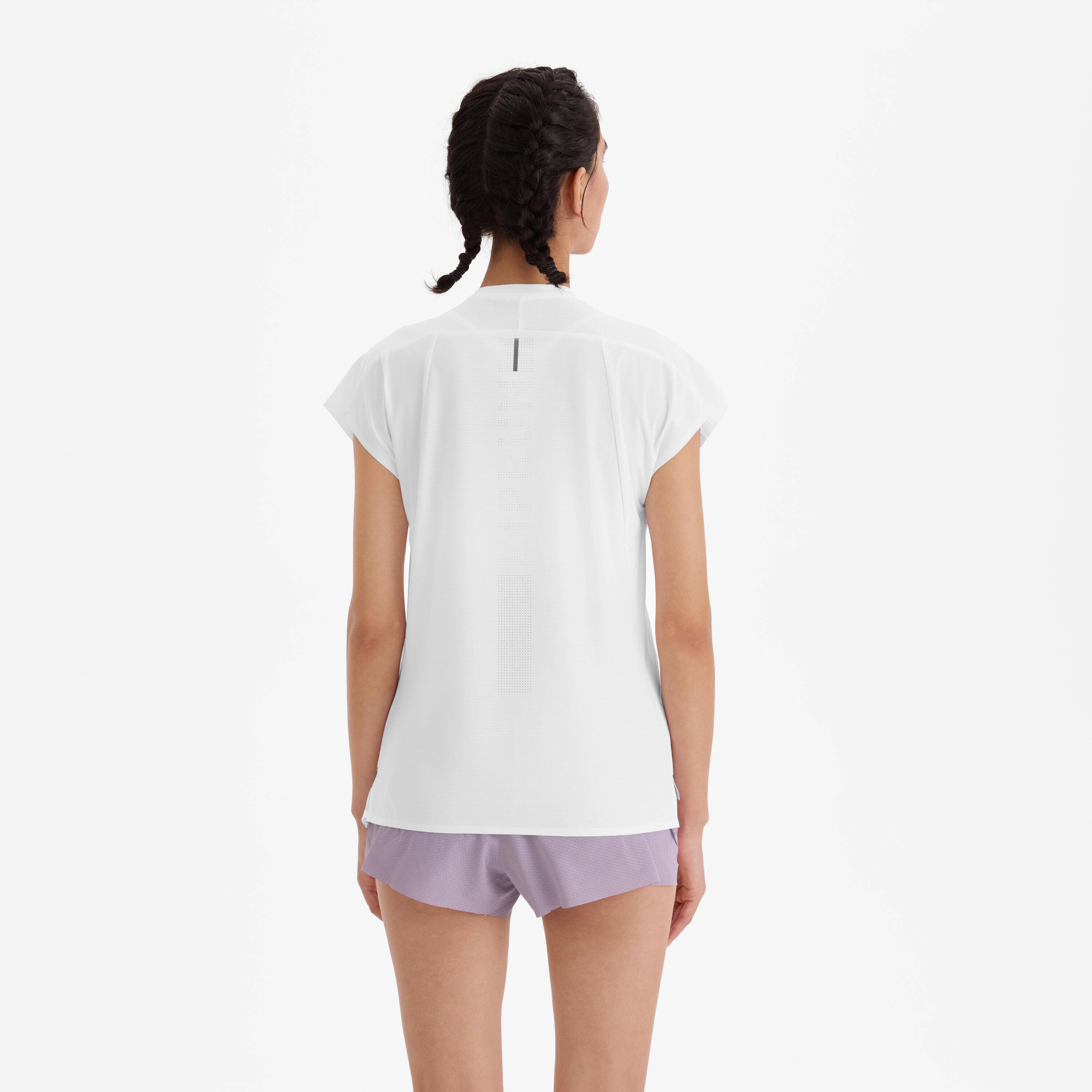 Women's Lightweight Running T-Shirt - KIPRUN Run 900 Light white -  3