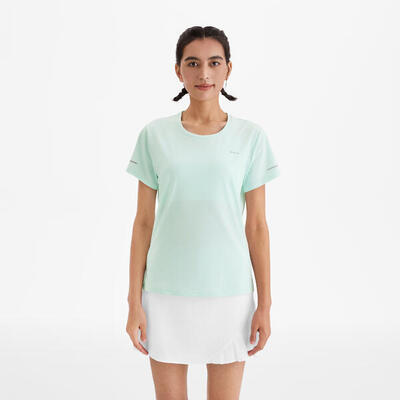 Maglia running donna RUN DRY 500 verde