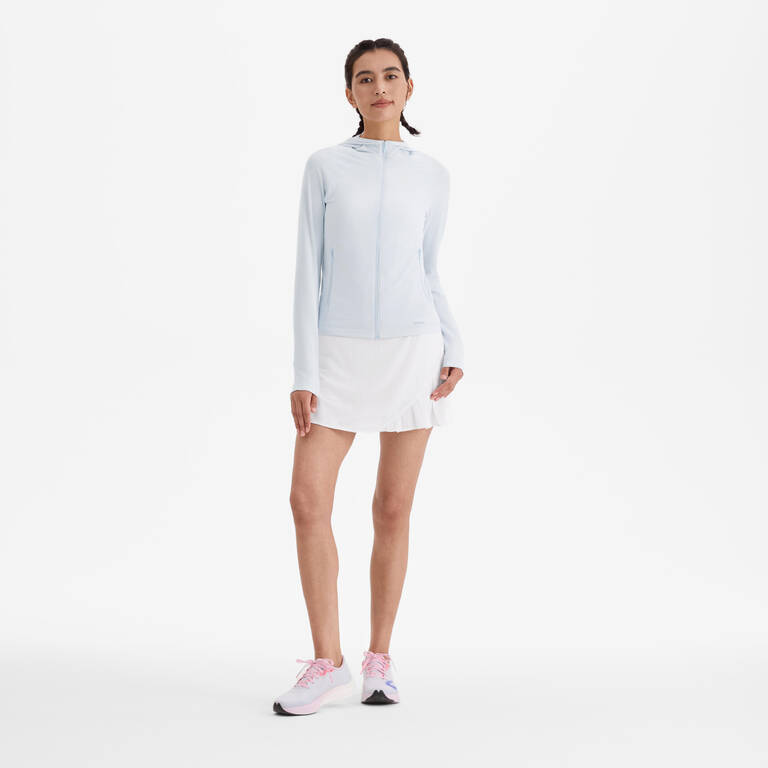 Women's running hooded jacket - Sun Protect - Blue