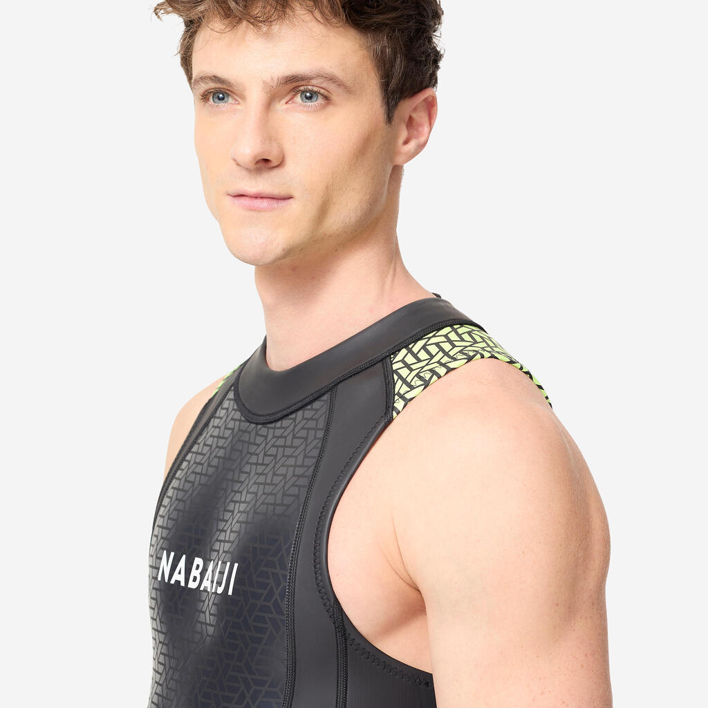 Open water swimming wetsuit - Men's Neoprene LongJohn - 2/2 mm - black/green