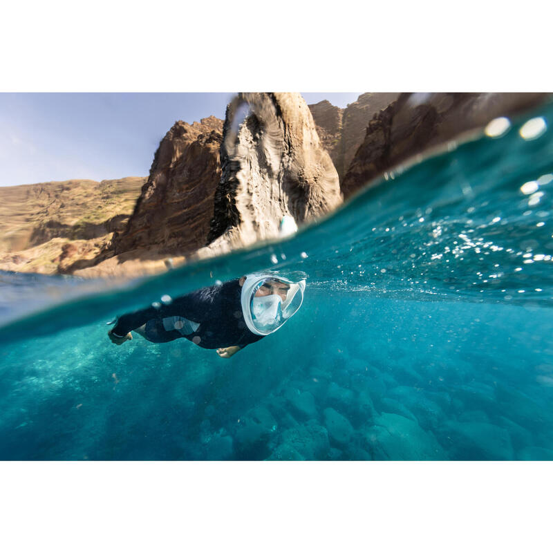 Snorkelmasker voor volwassenen Easybreath zonder draagtas grijs