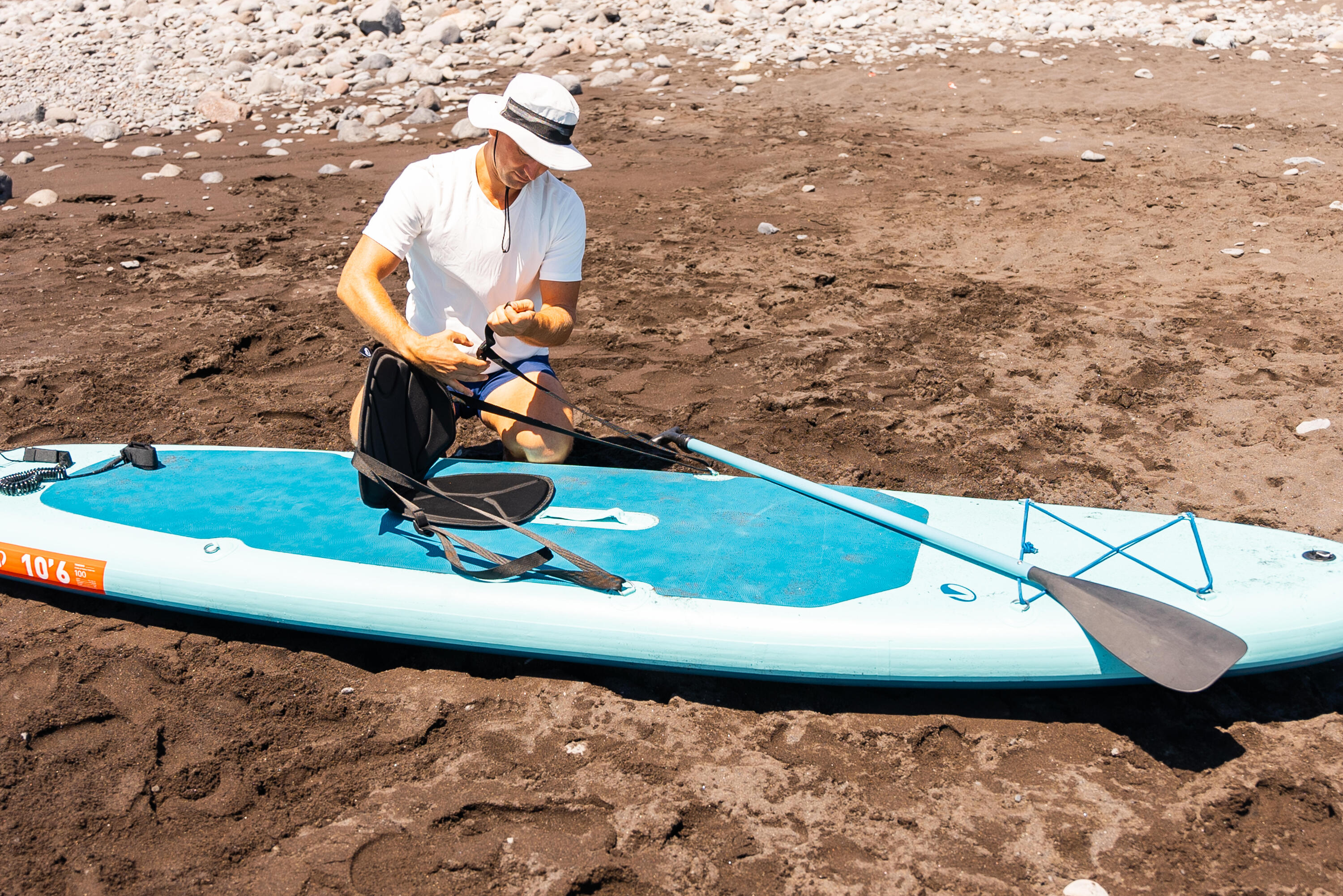 Assento de stand up paddle fixações duplas - preto 18/18