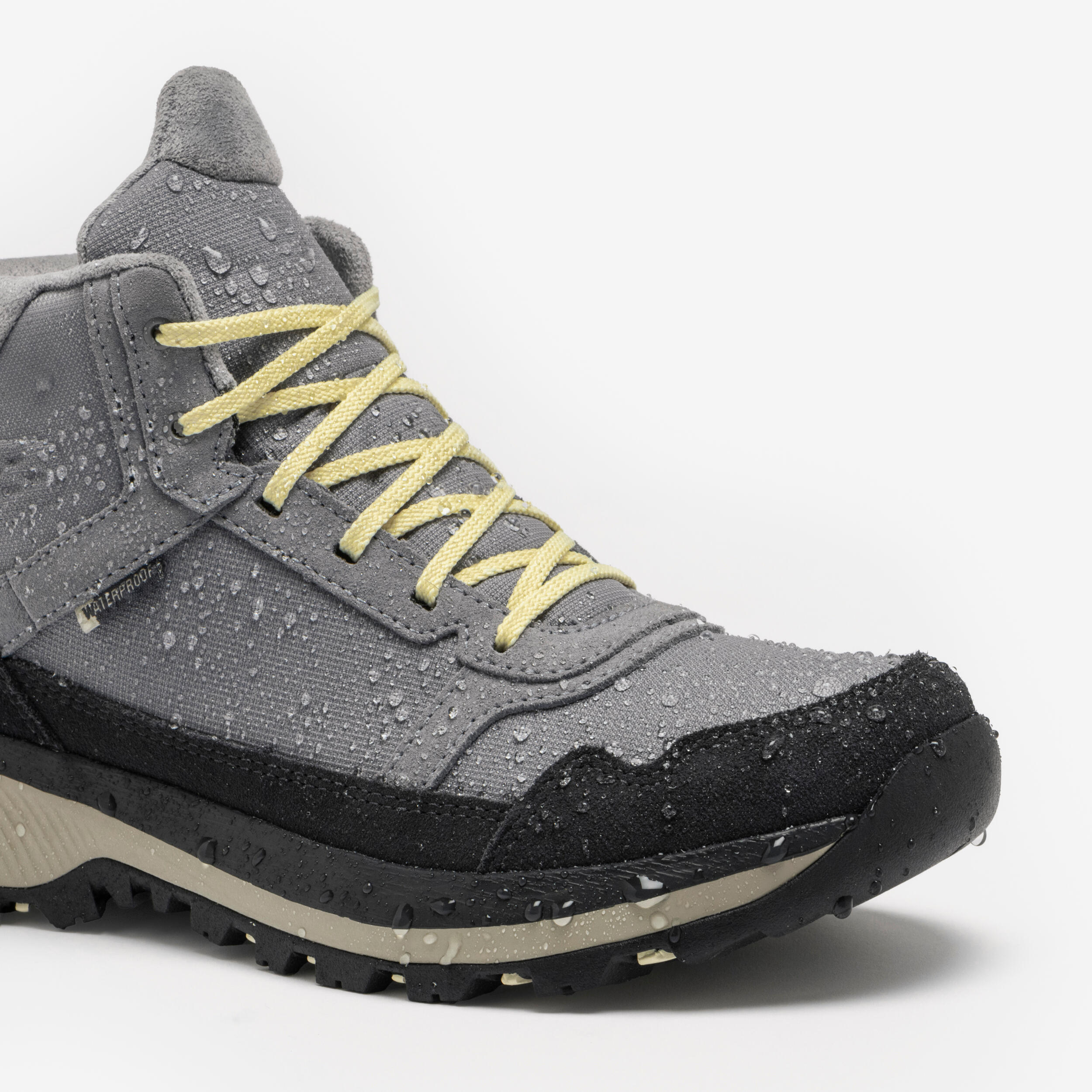 Wanderschuhe Damen halbhoch Leder wasserdicht Wandern - NH500 6/8