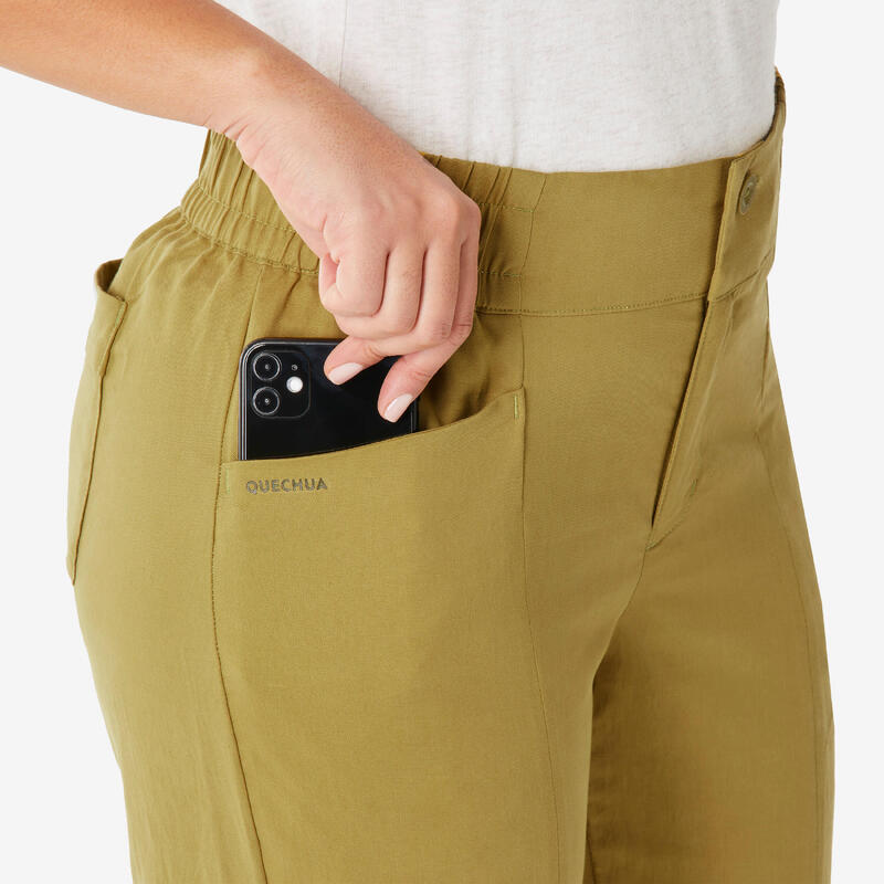 Pantalon en lin de randonnée - nh500 femme