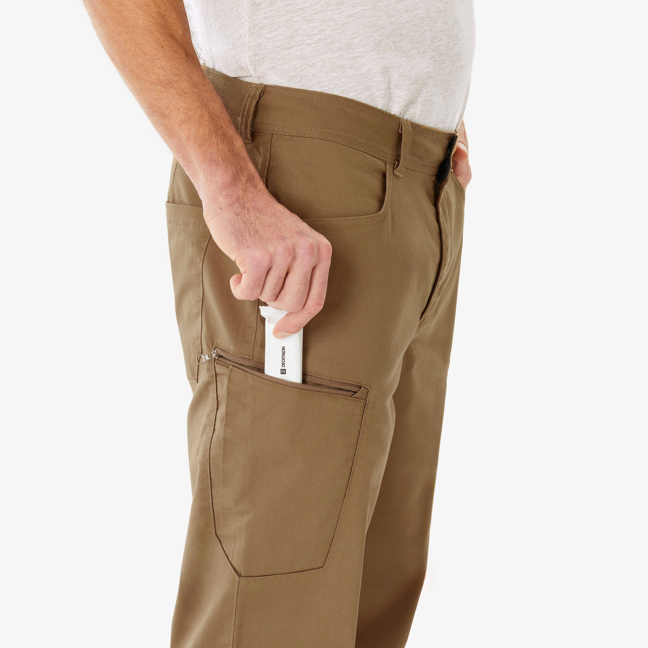 Men’s hiking trousers, NH500 Regular - Brown -  4