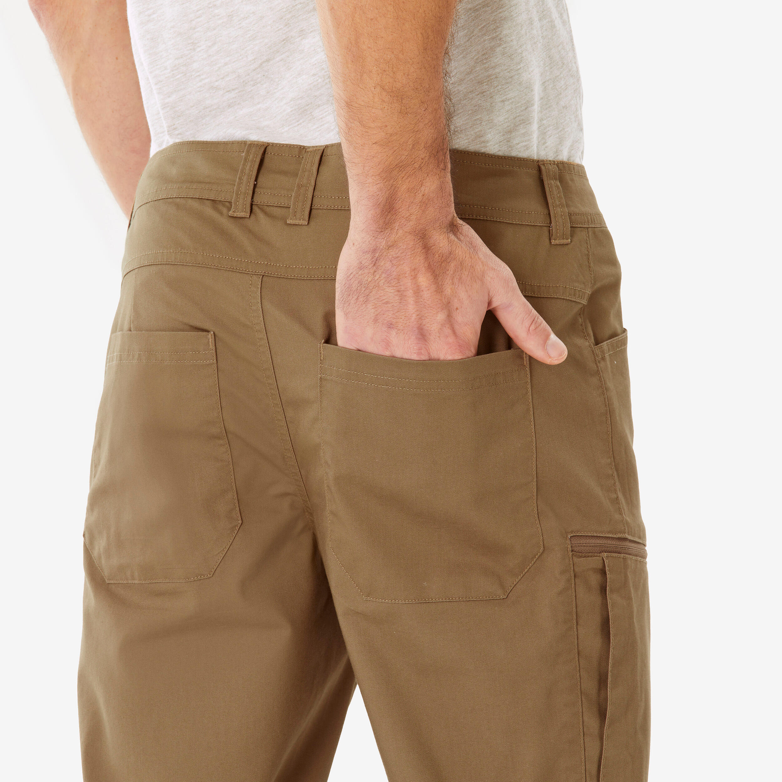 Men’s hiking trousers, NH500 Regular - Brown