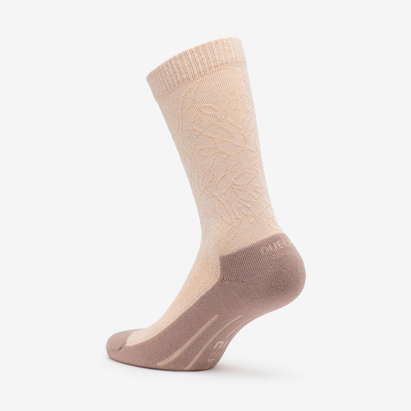 Chaussette hike 100 high  - lime & flore - lyocell & lin - lot de 2 paires