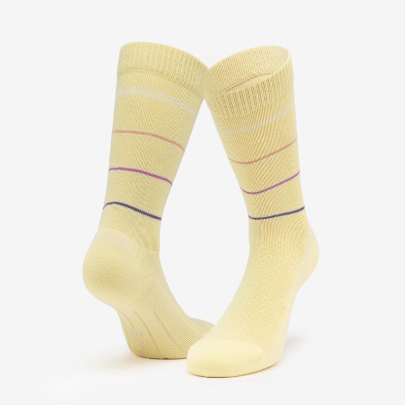 Chaussette hike 100 high  - lime & flore - lyocell & lin - lot de 2 paires