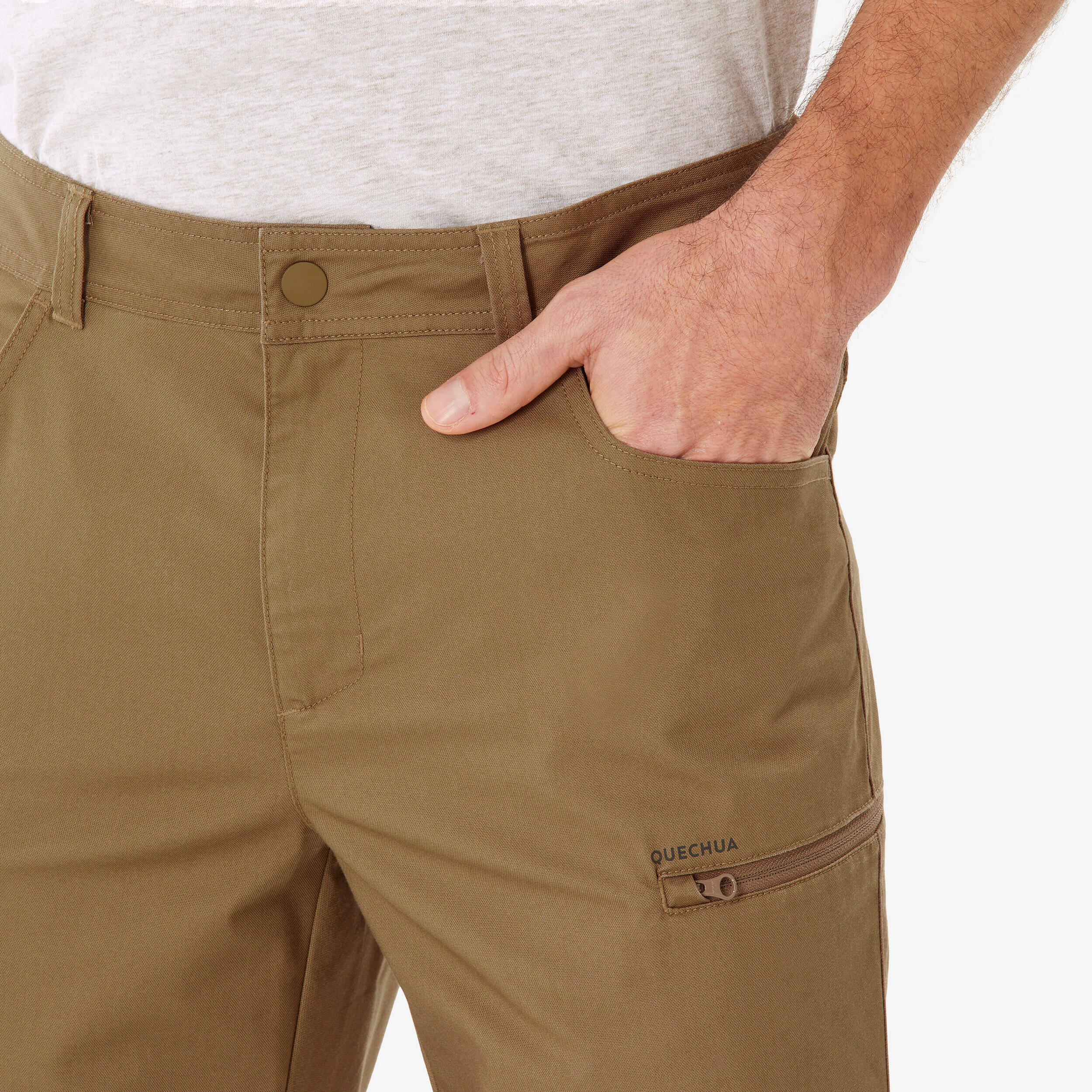 Men’s hiking trousers, NH500 Regular - Brown -  5