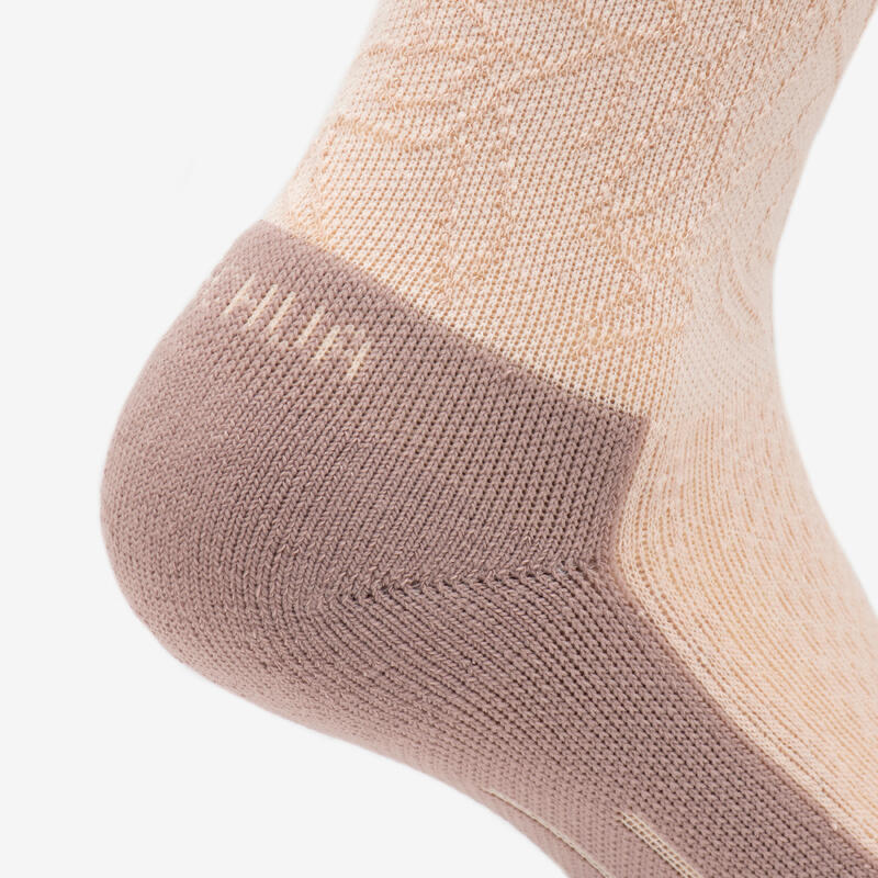 Chaussette hike 100 high  - lime & flore - lyocell & lin - lot de 2 paires