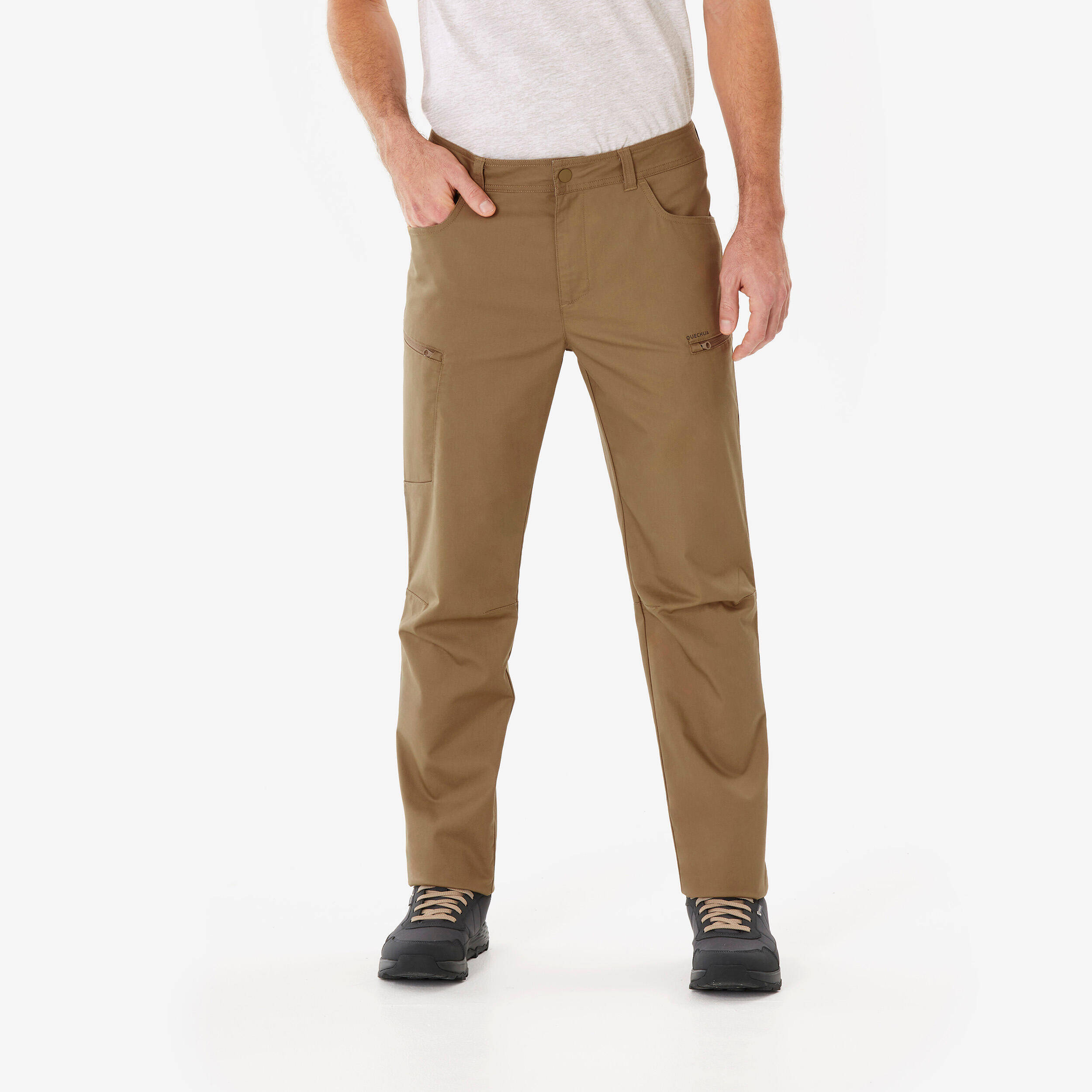 Men’s hiking trousers, NH500 Regular - Brown