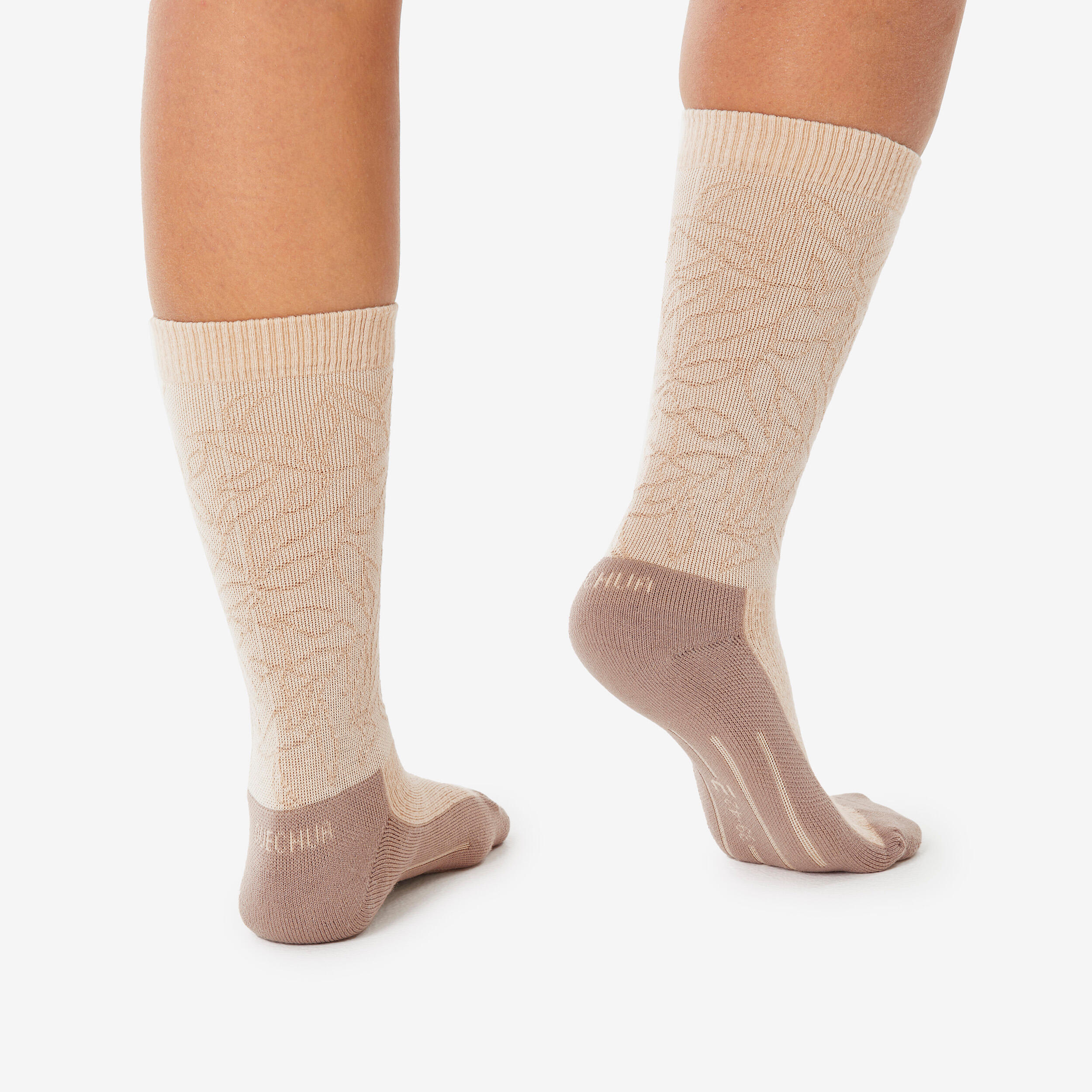 Hike 100 High Socks  - Lime & Flora - Lyocell & Linen - 2-Pack 6/11