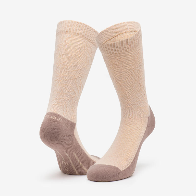 Chaussette hike 100 high  - lime & flore - lyocell & lin - lot de 2 paires