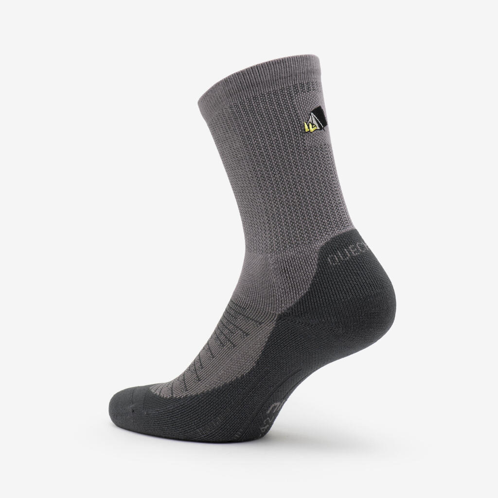 Wandersocken hoch - Hike 100 2 Paar grau/grün