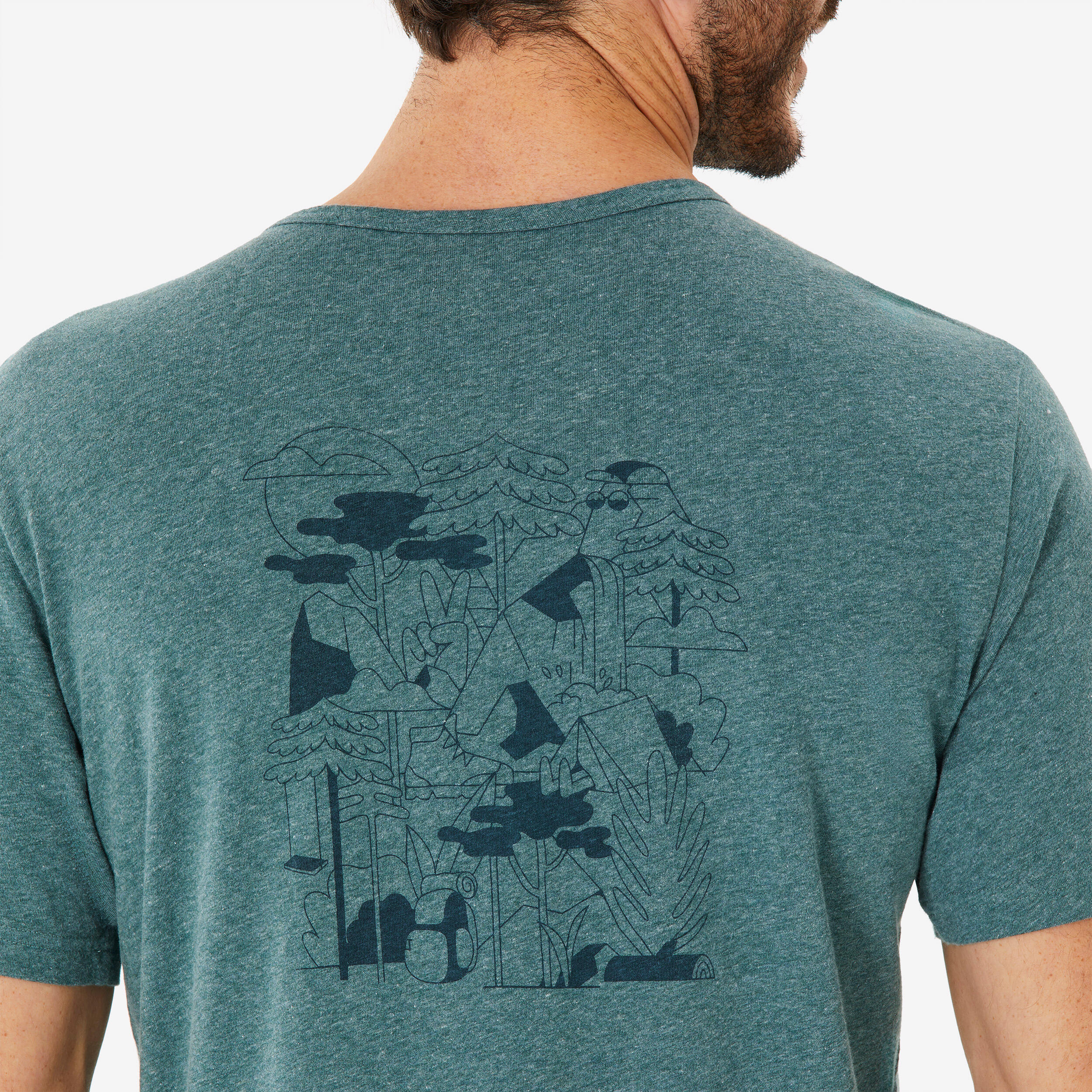 Men's T-Shirt Blue - NH100 4/5