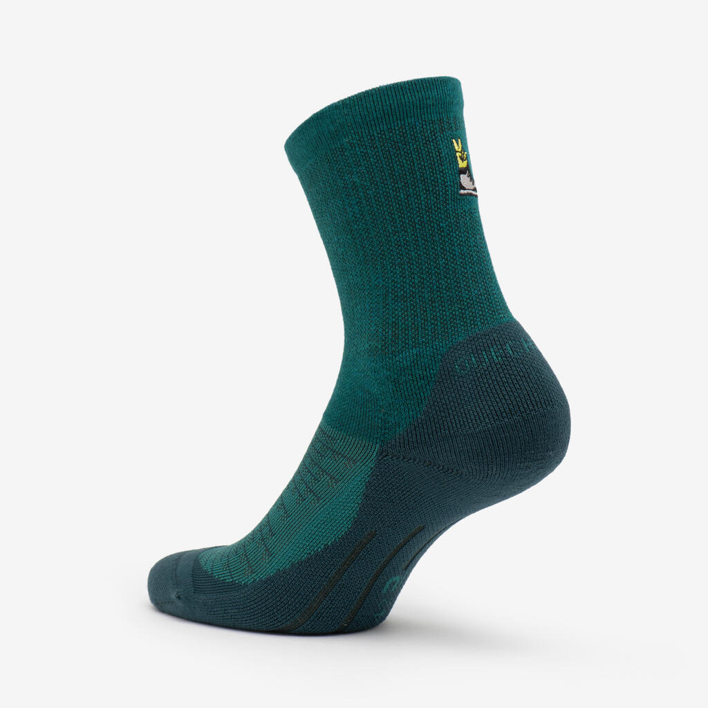 Wandersocken hoch - Hike 100 2 Paar grau/grün
