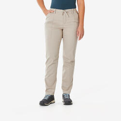 Pantalon de randonnée femme, NH500 Regular beige