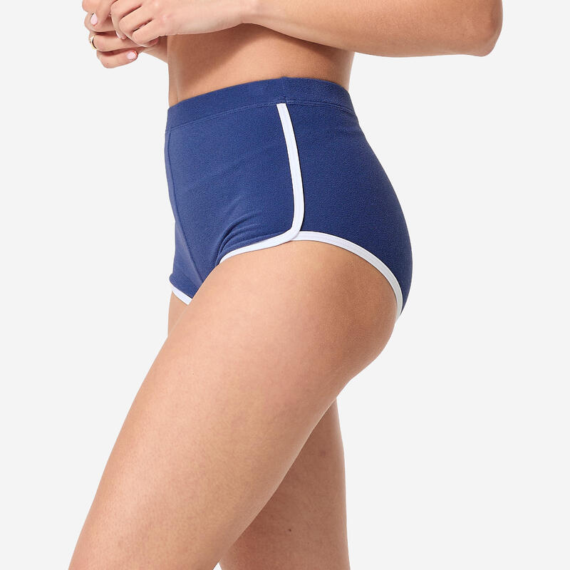 Cueca de bikini de surf calção cintura subida Mulher - Caro Azul
