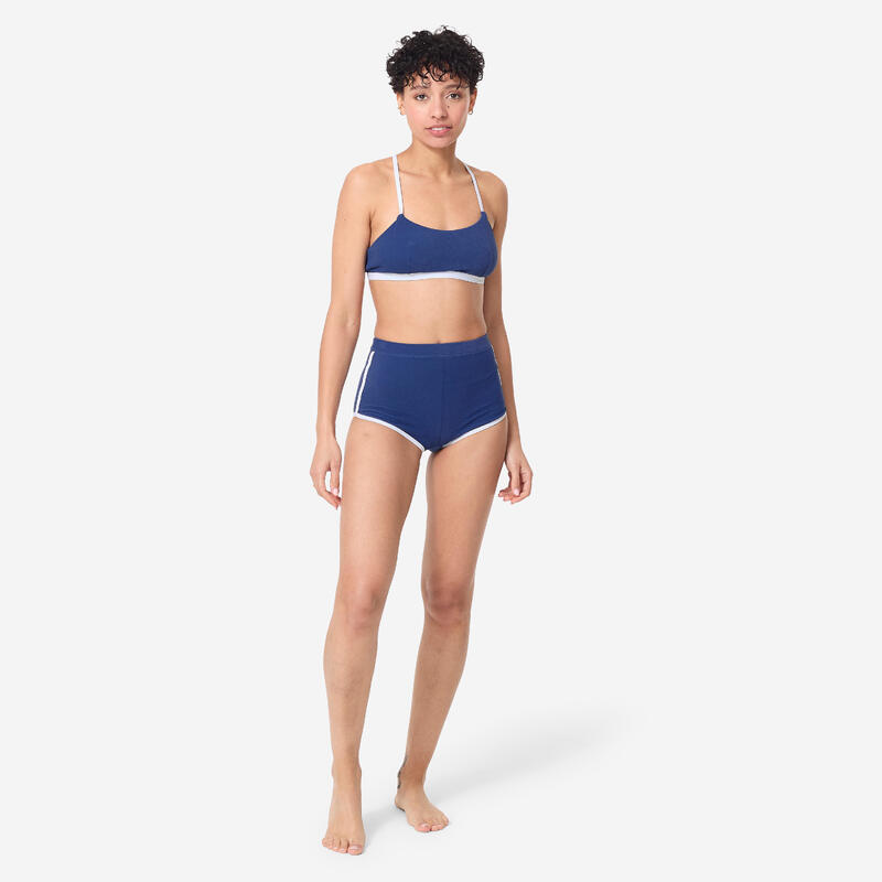 Haut de maillot de bain surf brassière éponge Femme - Katy bleu