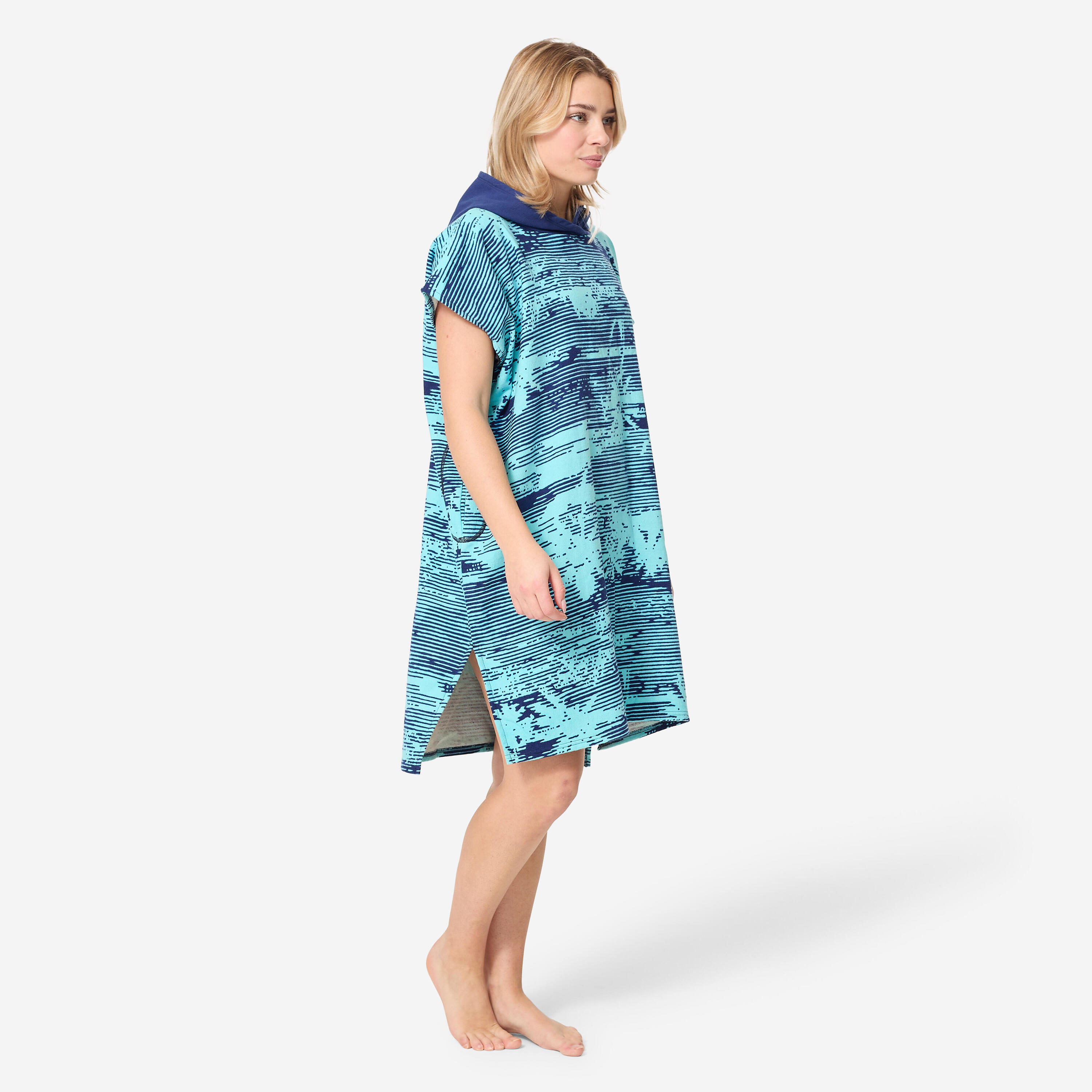 Poncho toalla Niños 135-160 cm Azul 7/7