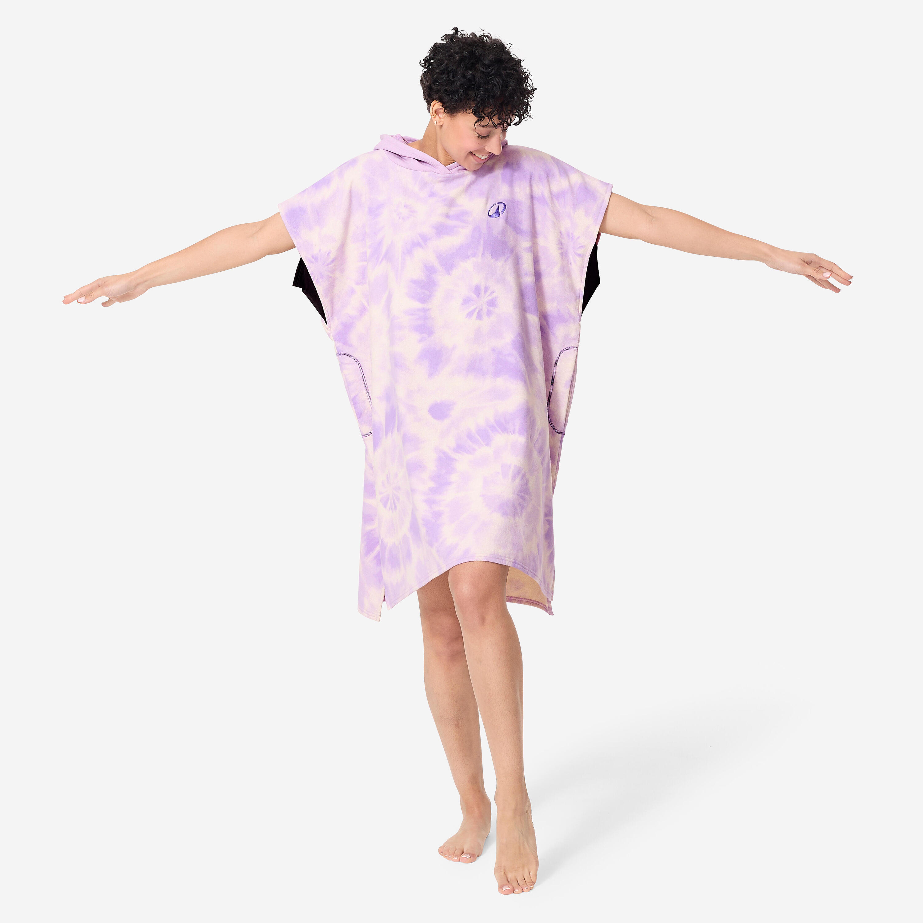 Poncho toalla Niños 135-160 cm Violeta 4/8