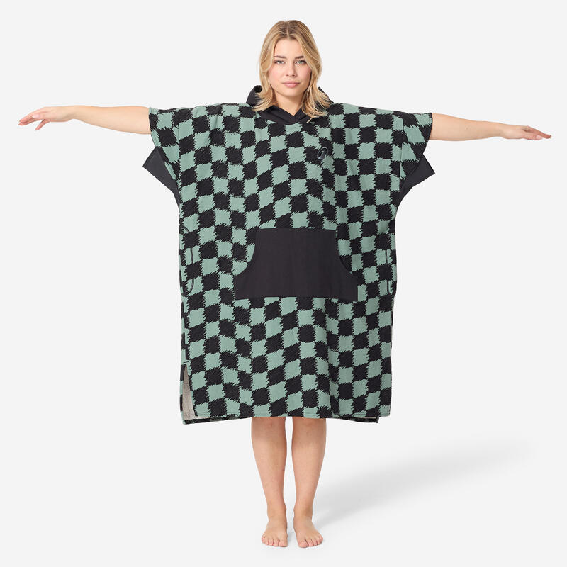 Poncho surf Adulte à partir de 150 cm - 500 Wavy khaki