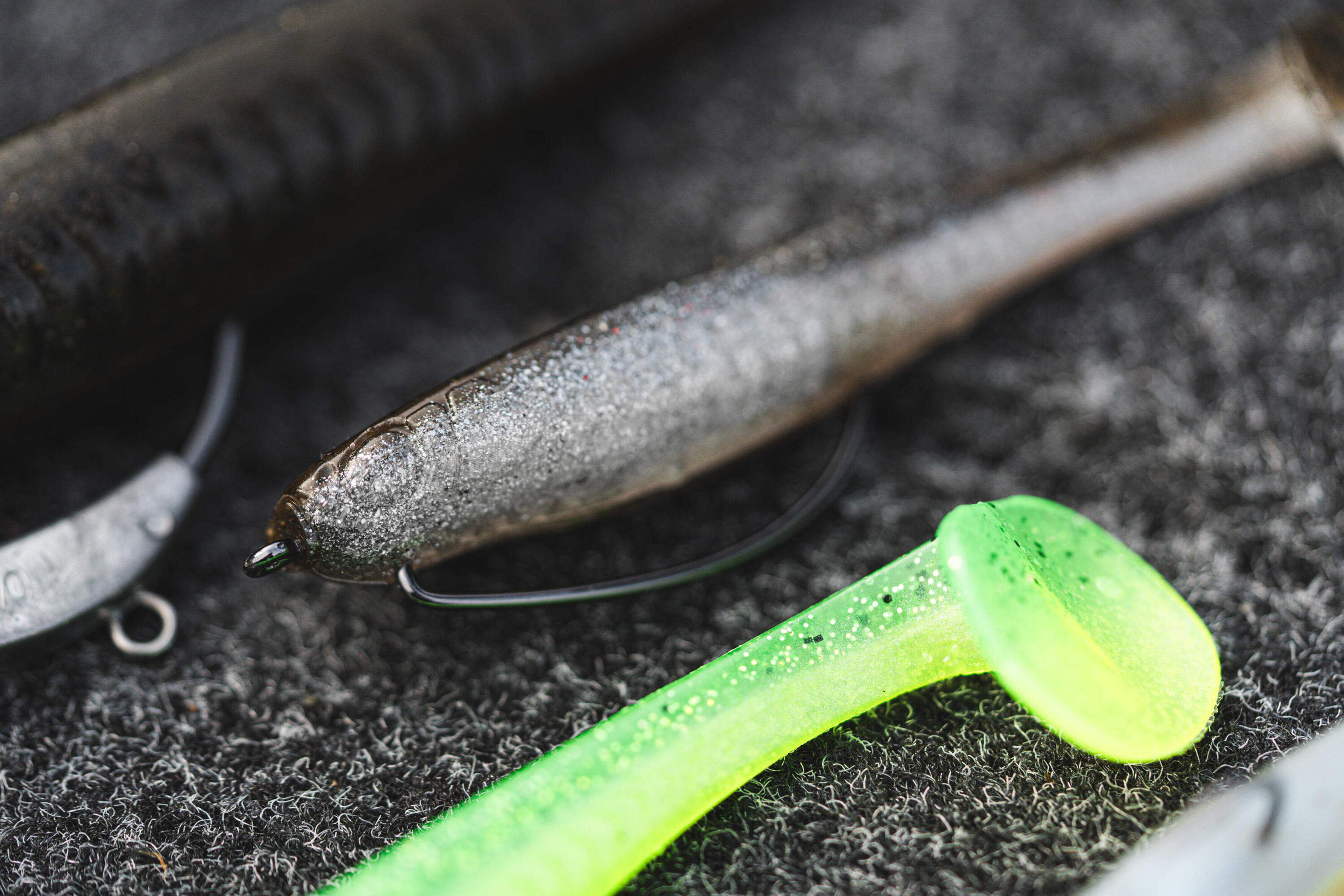 Softbait Yubari fat shad met lokmiddel ruffe 6/10