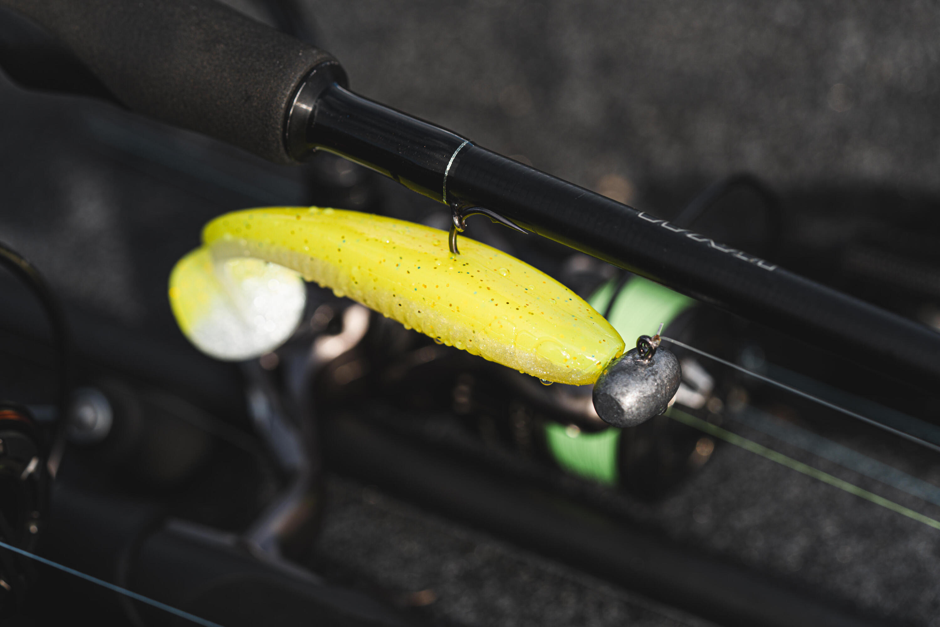 Gummifisch Yubari Fat Shad mit Lockstoff gelbgrün 9/10
