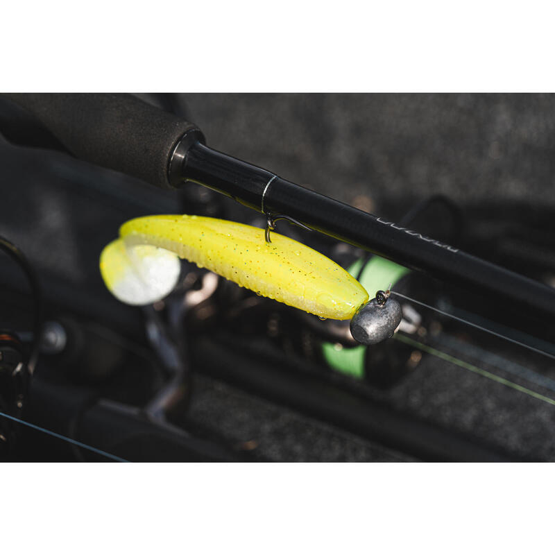 Nălucă flexibilă pescuit YUBARI FAT SHAD cu atractant Chartreuse 