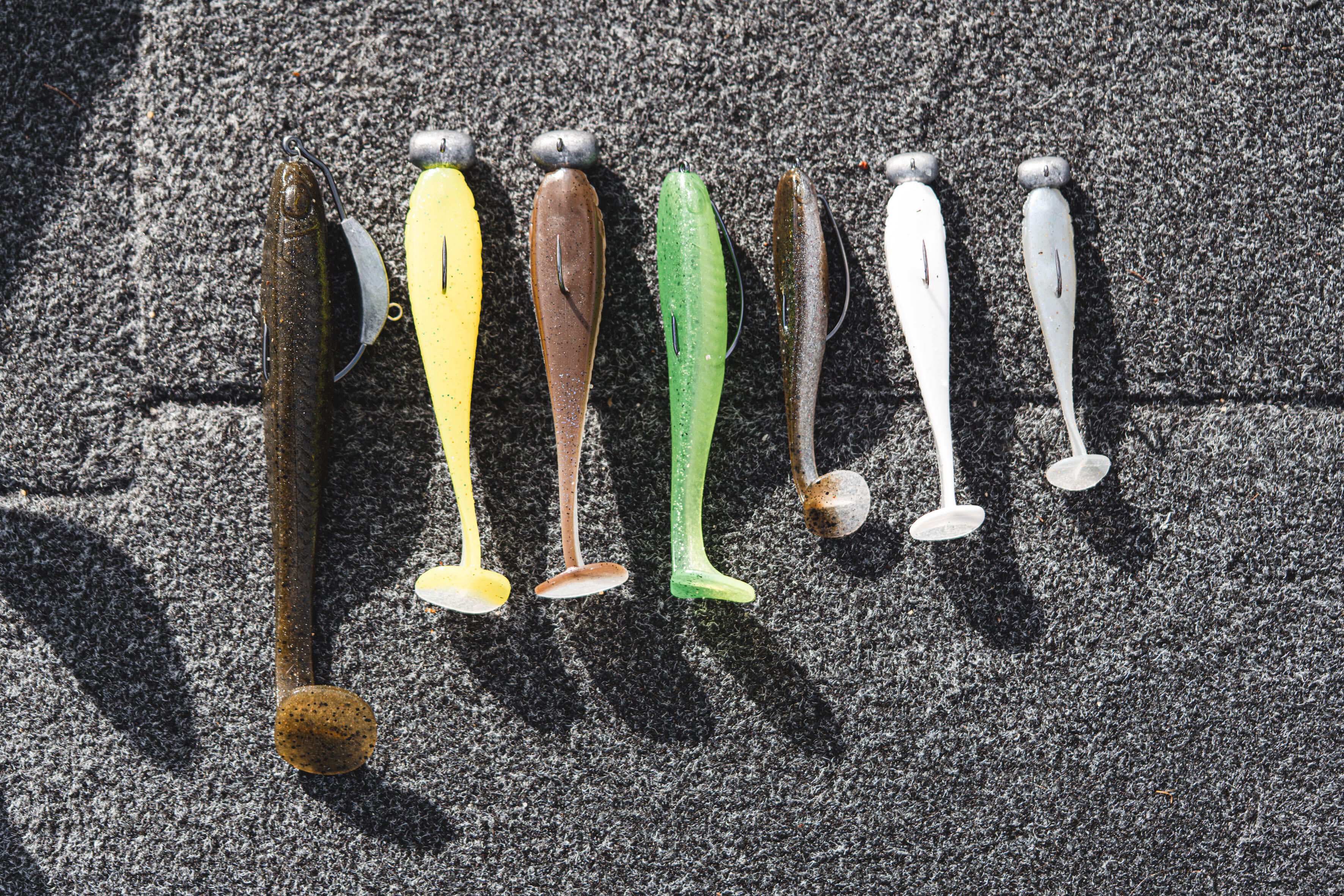 Leurre souple de pêche YUBARI FAT SHAD avec attractant Dos Bleu - CAPERLAN