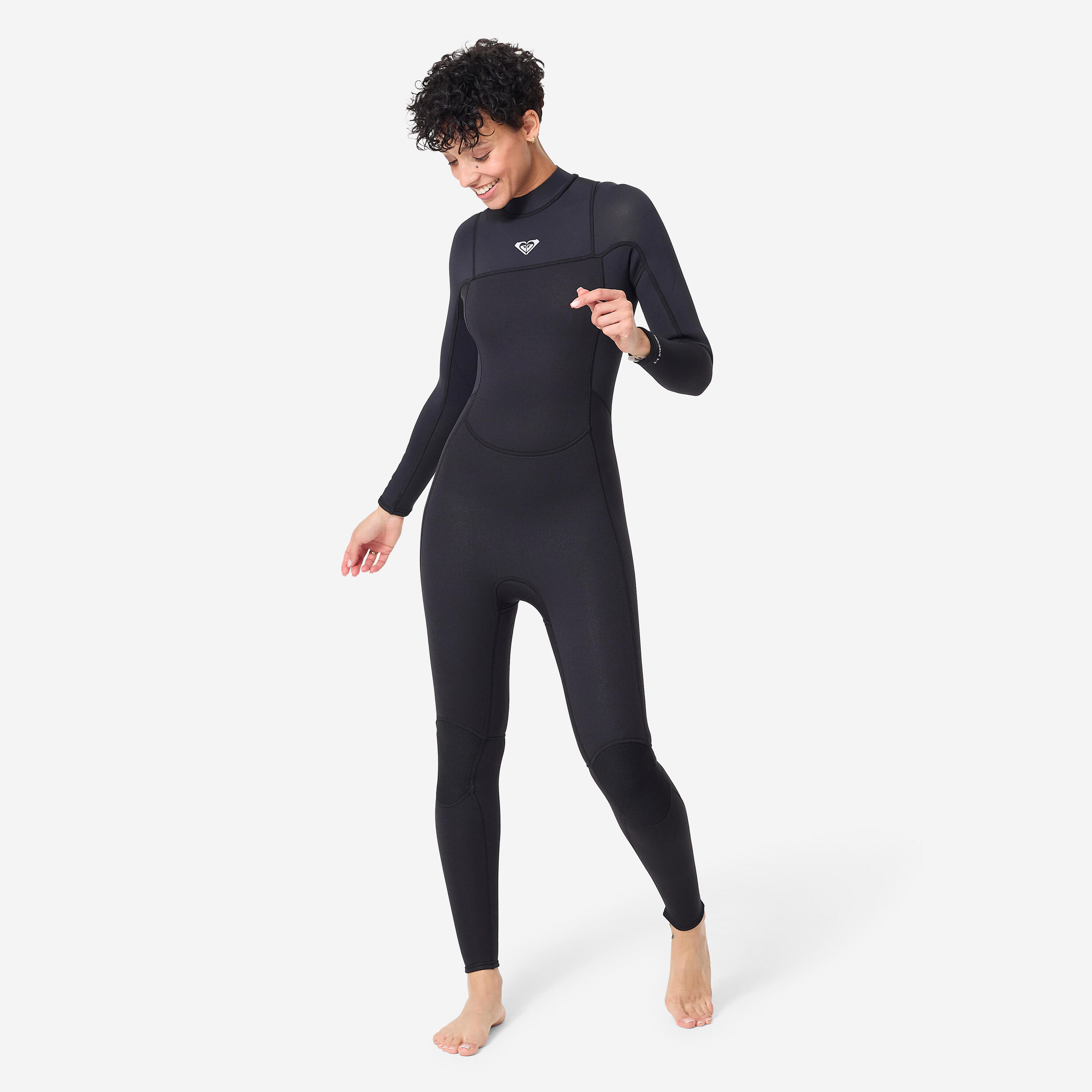 ROXY Neoprenanzug Surfen Damen Neopren 3/2 mm Rückenreißverschluss Prologue schwarz