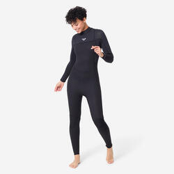 Combinaison surf néoprène 3/2 mm back zip Femme - Prologue noir