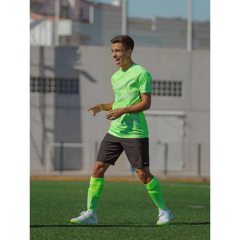 Tricou fotbal Viralto Wave Galben Gri Negru Adulți