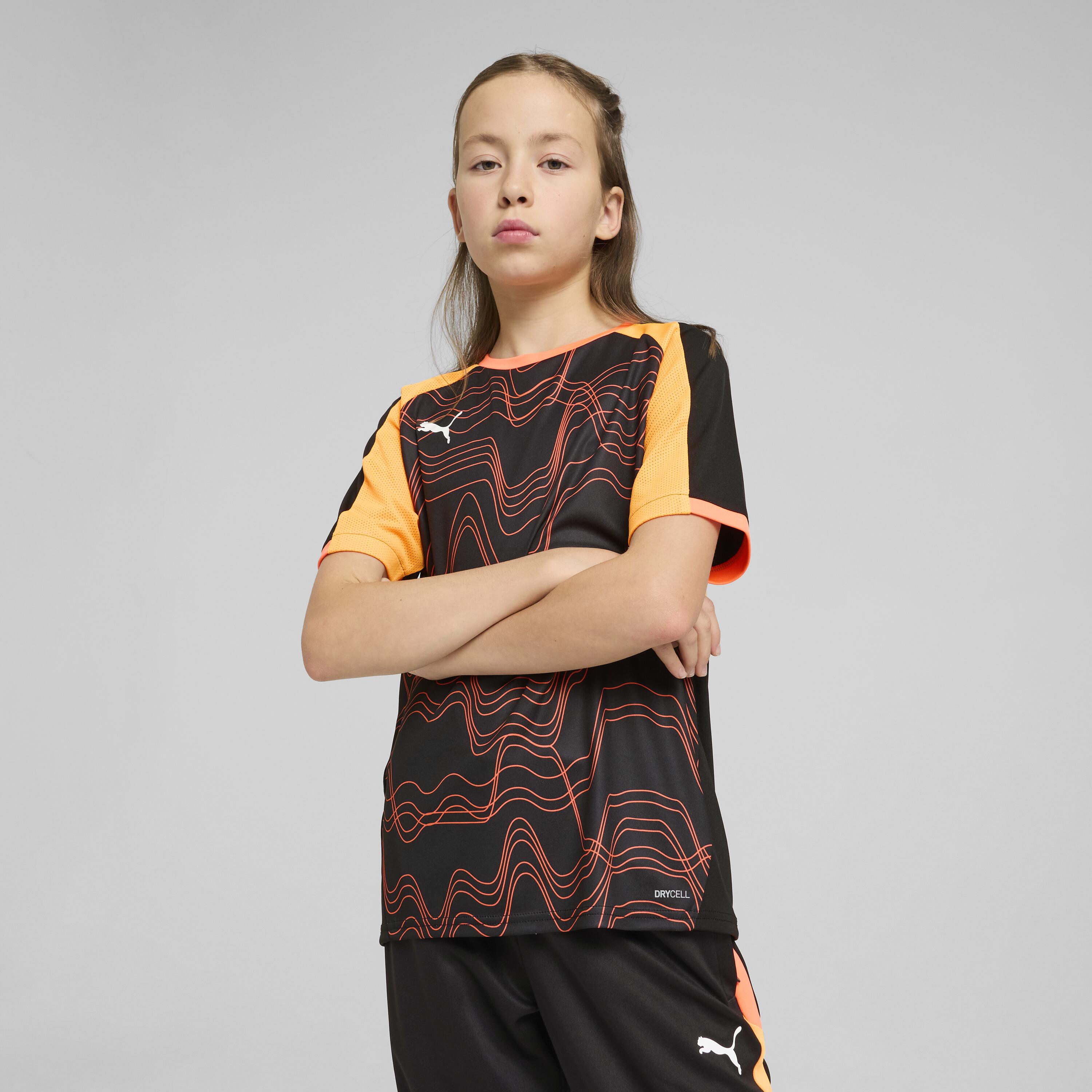 puma IndividualLiga voetbalshirt kind zwart/oranje 5/6