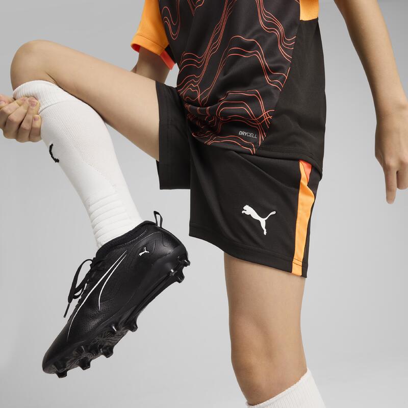 Șort de fotbal Puma IndividualLIGA Copii Negru-Portocaliu 