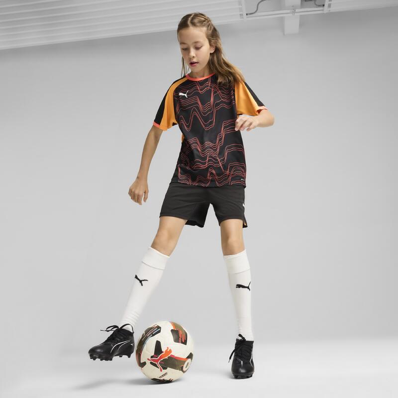 Șort de fotbal Puma IndividualLIGA Copii Negru-Portocaliu 