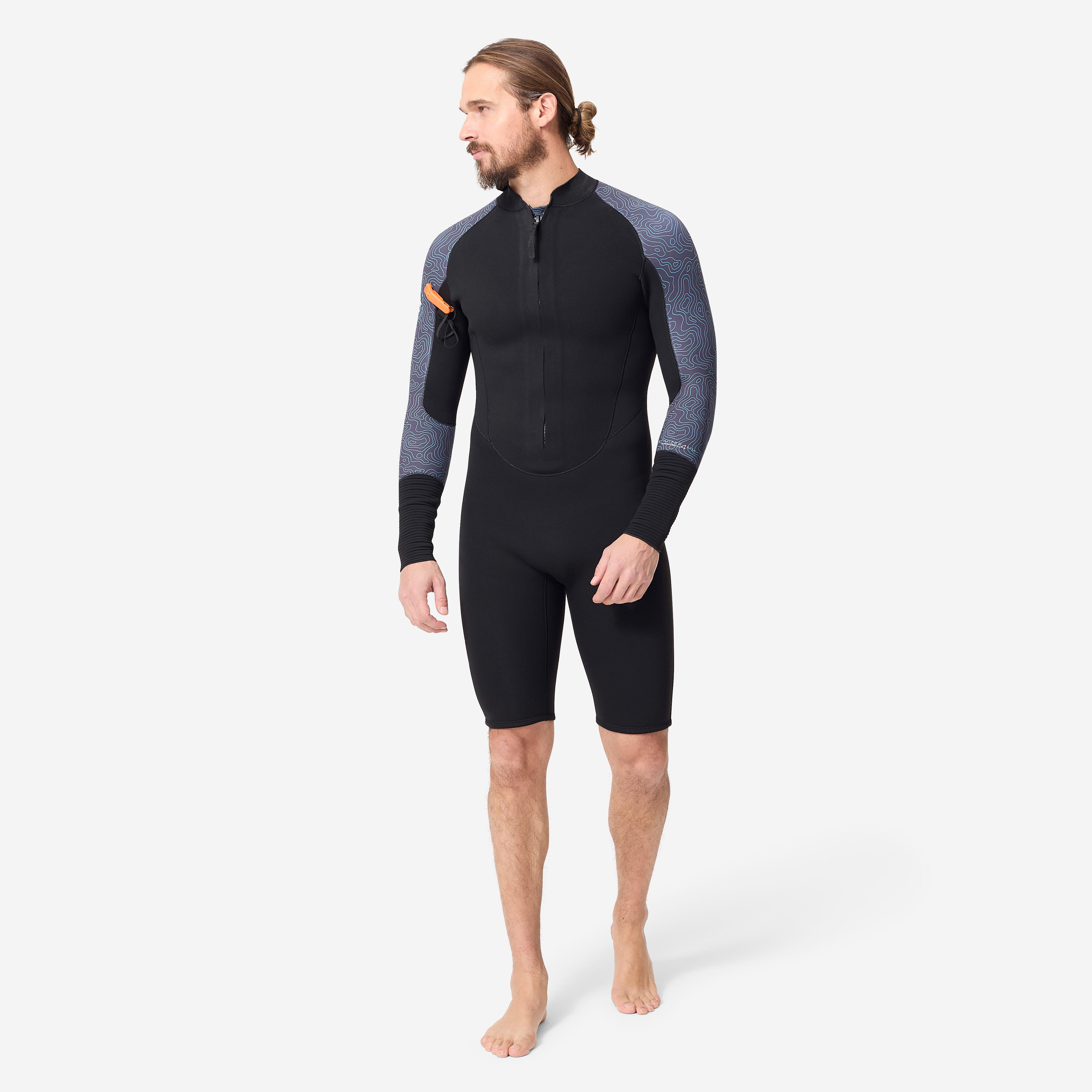 Combinaison néoprène longe-côte shorty 4/3 double zip Homme - optimizer