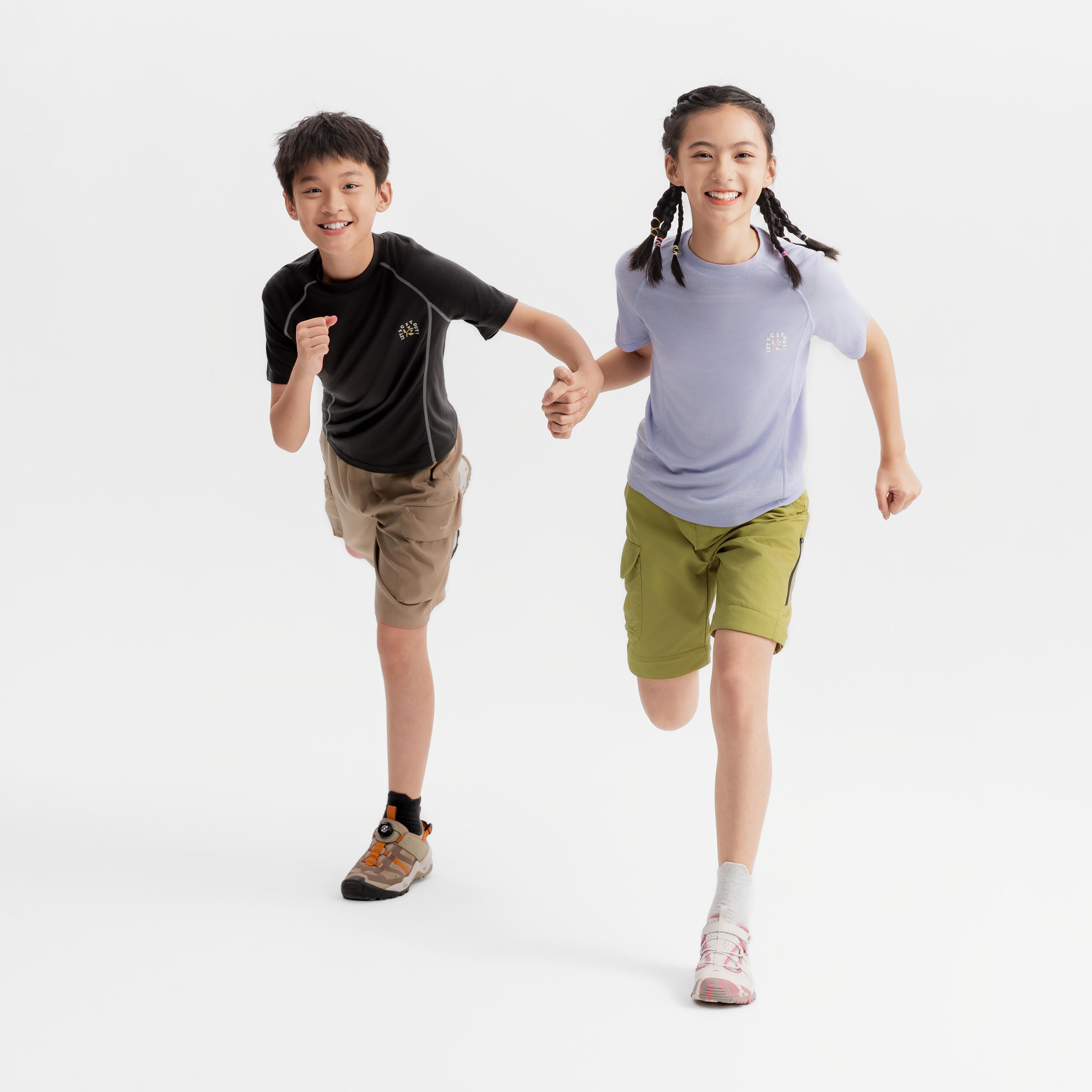 T-shirt in lana trekking bambina MH900 WOOL lilla 14/21