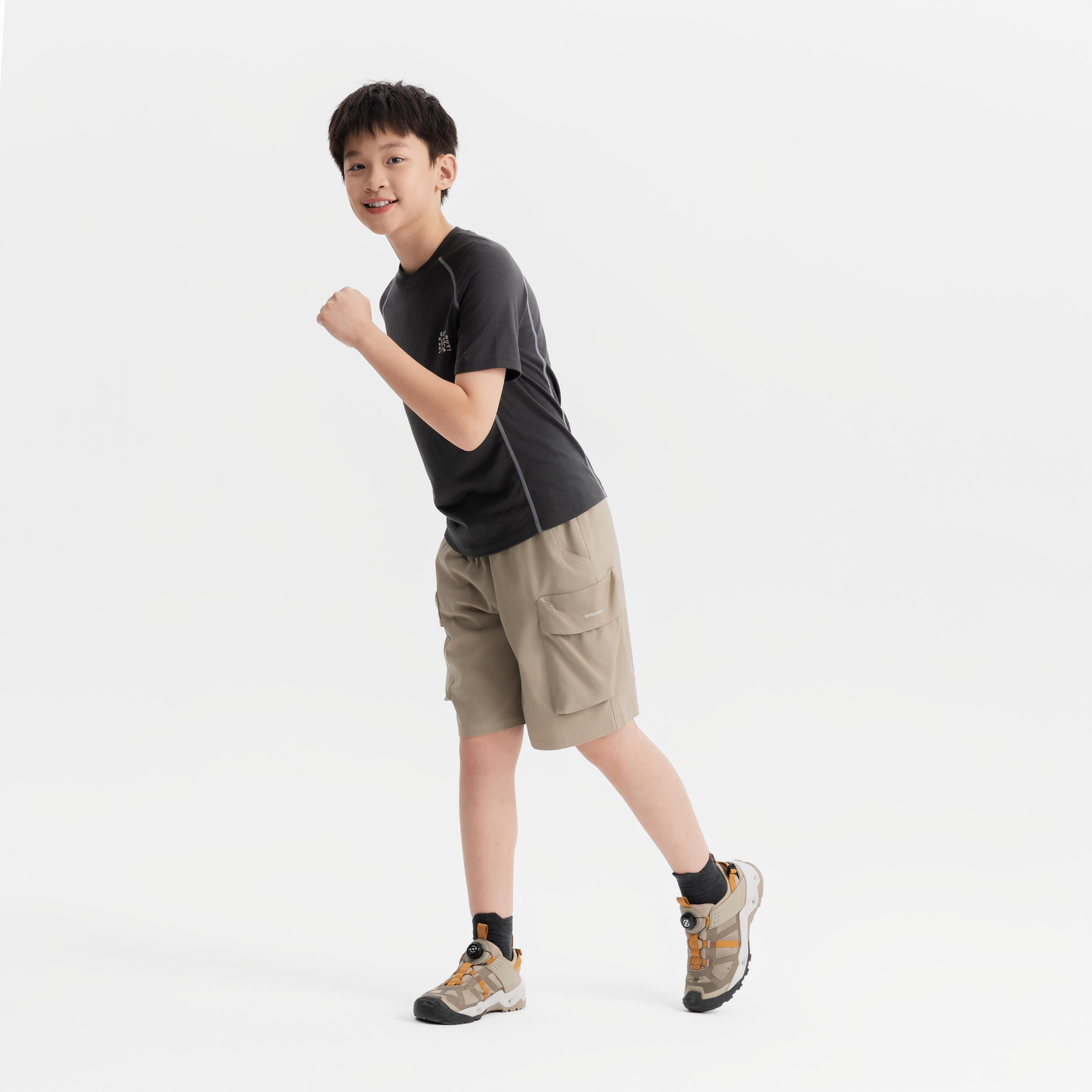 Merino wandel T-shirt kinderen 7-15 jaar MH900 grijs 11/15