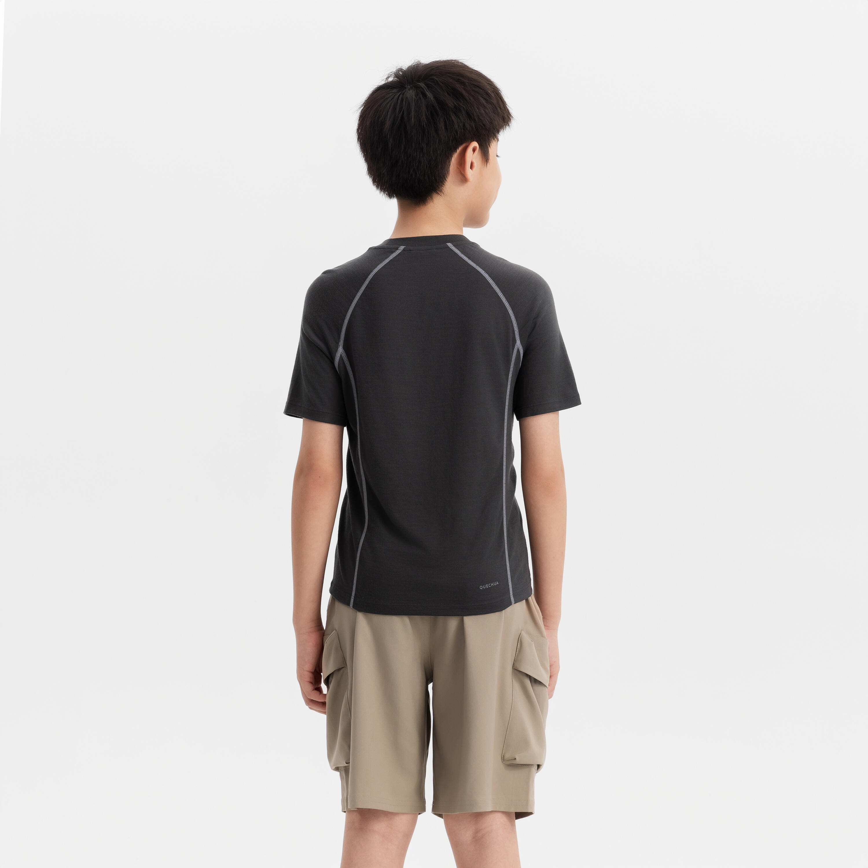 Merino wandel T-shirt kinderen 7-15 jaar MH900 grijs 9/15